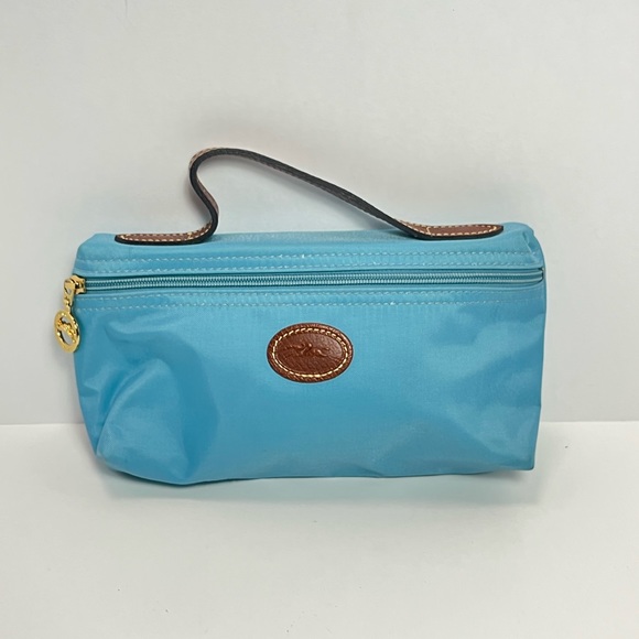 Longchamp Bags Longchamp Le Pliage Nylon Cosmetic Case Blue Poshmark